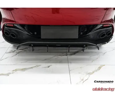 Carbonado DryCF 707 Style Rear Bumper w/ Exhaust Tips Aston Martin DBX 2021-2024 - DRYCFDBX-MAN707-RB