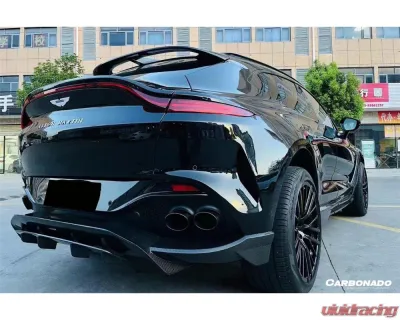 Carbonado DryCF 707 Style Rear Bumper w/ Exhaust Tips Aston Martin DBX 2021-2024 - DRYCFDBX-MAN707-RB