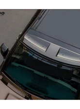 Carbonado DryCF Rock Style Front Roof Spoiler w/ LED Light Land Rover Defender 2020-2024                                     - DRYCFDefender-BF-Rock-FRS - Image 3