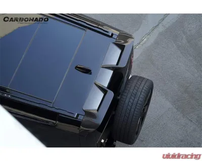 Carbonado DryCF Rock Style Rear Roof Spoiler Land Rover Defender 2020-2024 - DRYCFDefender-BF-Rock-RS