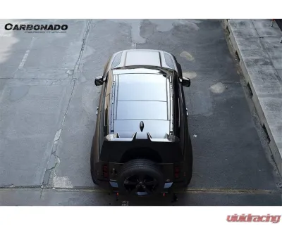 Carbonado DryCF Rock Style Rear Roof Spoiler Land Rover Defender 2020-2024 - DRYCFDefender-BF-Rock-RS