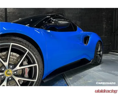 Lotus Emira Dry Carbon Fiber Quarter Panel Side Scoops 2021-2024, Part No: Emira-OD-QPS - DRYCFEmira-OD-QPS