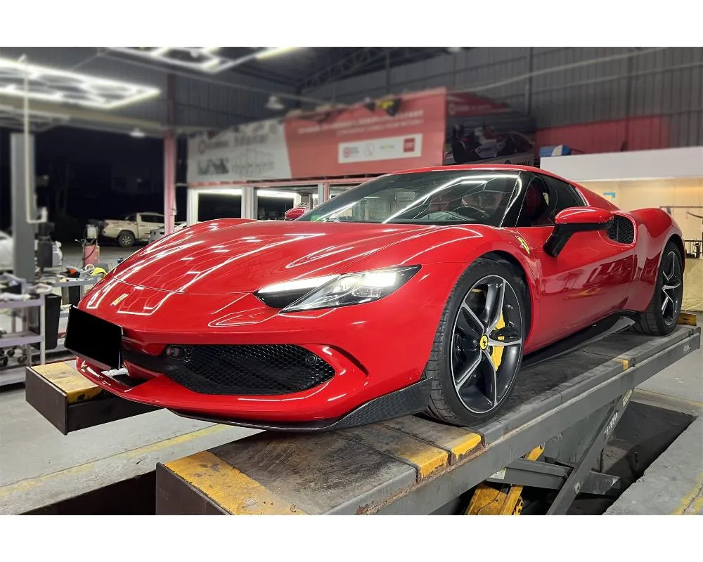 Carbonado DryCF AF Style Front Lip Splitter Ferrari 296 GTB 2022+ - DRYCFF296-MAN-AF-FLS
