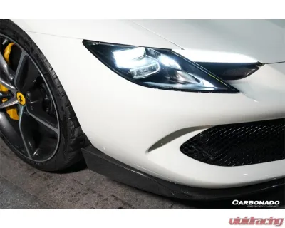 Ferrari 296 GTB 2022+ Carbonado DryCF AF Style Front Lip Splitter - Part No F296-MAN-AF-FLS - DRYCFF296-MAN-AF-FLS