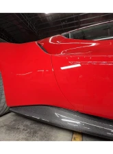 Carbonado DryCF OEM Style Side Skirts Ferrari 296 GTB 2022+                                     - DRYCFF296-MAN-SS - Image 2