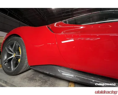 Carbonado DryCF OEM Style Side Skirts Ferrari 296 GTB 2022+ - DRYCFF296-MAN-SS