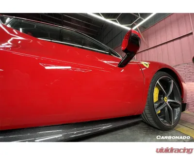 Carbonado DryCF OEM Style Side Skirts Ferrari 296 GTB 2022+ - DRYCFF296-MAN-SS