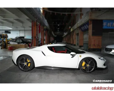 Carbonado DryCF OEM Style Side Skirts Ferrari 296 GTB 2022+ - DRYCFF296-MAN-SS