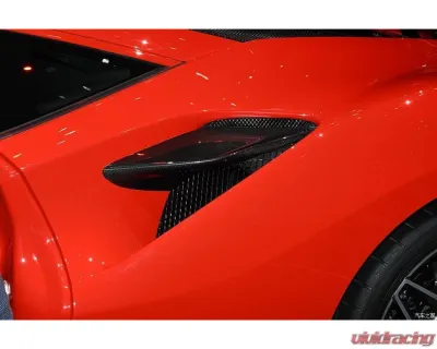 Carbonado DryFGCF OEM Style Side Air Intake Fins Flaps Wings Ferrari F8 2019-2024 - DRYFGCFF8-MAN-OEM-AIF
