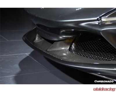 Ferrari F8 Carbonado Dry Carbon Fiber Front Lip Splitter 2019-2024 OEM Style - DRYFGCFF8-MAN-OEM-FL
