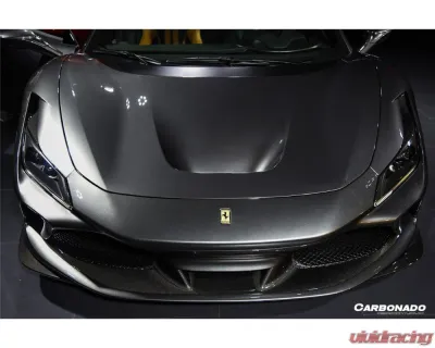 Ferrari F8 Carbonado Dry Carbon Fiber Front Lip Splitter 2019-2024 OEM Style - DRYFGCFF8-MAN-OEM-FL