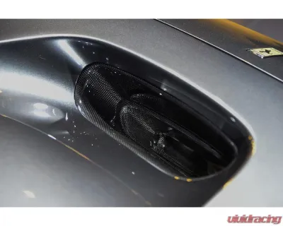 Ferrari Carbonado Dry Carbon Fiber Hood Vents F8 2019-2024 OEM Style - DRYFGCFF8-MAN-OEM-HV