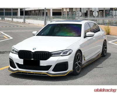 Carbonado Dry Carbon Fiber Front Lip for 2020-2023 BMW 5 Series G30 G38 M-Tech AD Style - DRYCFG30-MAN-AD-FL
