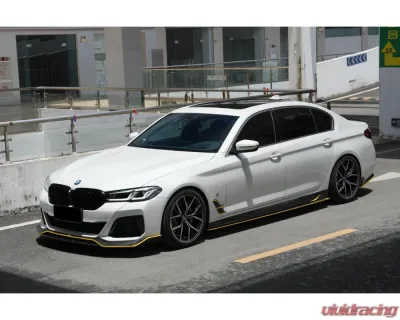 Carbonado Dry Carbon Fiber Front Lip for 2020-2023 BMW 5 Series G30 G38 M-Tech AD Style - DRYCFG30-MAN-AD-FL