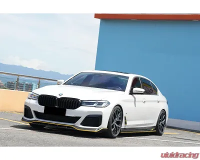 Carbonado Dry Carbon Fiber Front Lip for 2020-2023 BMW 5 Series G30 G38 M-Tech AD Style - DRYCFG30-MAN-AD-FL