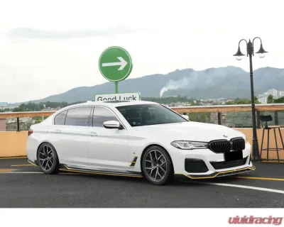 Carbonado Dry Carbon Fiber Front Lip for 2020-2023 BMW 5 Series G30 G38 M-Tech AD Style - DRYCFG30-MAN-AD-FL