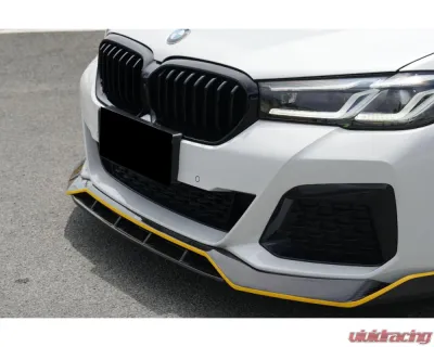 Carbonado Dry Carbon Fiber Front Lip for 2020-2023 BMW 5 Series G30 G38 M-Tech AD Style - DRYCFG30-MAN-AD-FL