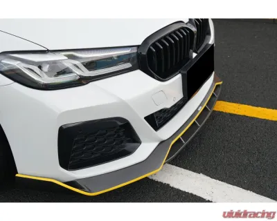 Carbonado Dry Carbon Fiber Front Lip for 2020-2023 BMW 5 Series G30 G38 M-Tech AD Style - DRYCFG30-MAN-AD-FL