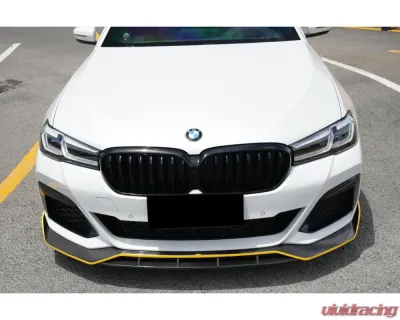 Carbonado Dry Carbon Fiber Front Lip for 2020-2023 BMW 5 Series G30 G38 M-Tech AD Style - DRYCFG30-MAN-AD-FL