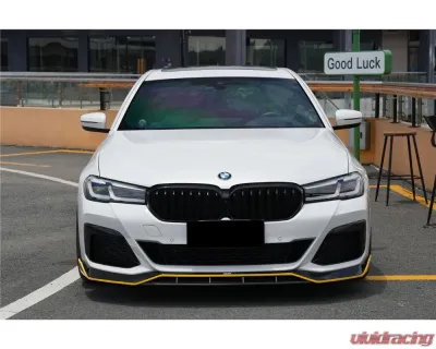 Carbonado Dry Carbon Fiber Front Lip for 2020-2023 BMW 5 Series G30 G38 M-Tech AD Style - DRYCFG30-MAN-AD-FL