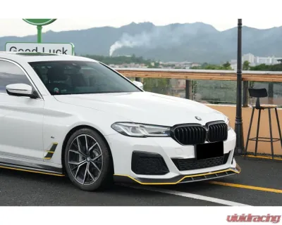 Carbonado Dry Carbon Fiber Front Lip for 2020-2023 BMW 5 Series G30 G38 M-Tech AD Style - DRYCFG30-MAN-AD-FL