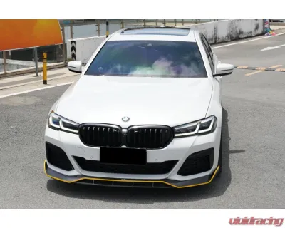 Carbonado Dry Carbon Fiber Front Lip for 2020-2023 BMW 5 Series G30 G38 M-Tech AD Style - DRYCFG30-MAN-AD-FL