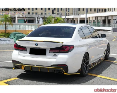 Carbonado DryCF AD Style Rear Diffuser Lip BMW 5 Series 2020-2023 - DRYCFG30-MAN-AD-RD