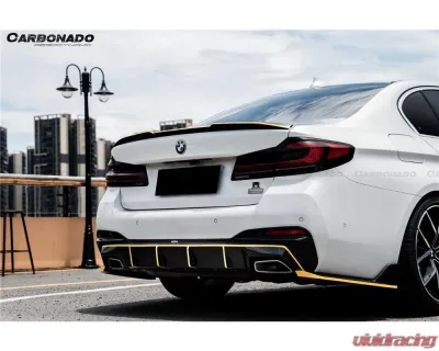 Carbonado DryCF AD Style Rear Diffuser Lip BMW 5 Series 2020-2023 - DRYCFG30-MAN-AD-RD
