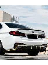 Carbonado DryCF AD Style Rear Diffuser Lip BMW 5 Series 2020-2023                                     - DRYCFG30-MAN-AD-RD - Image 10