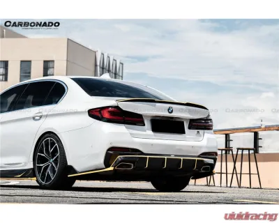 Carbonado DryCF AD Style Rear Diffuser Lip BMW 5 Series 2020-2023 - DRYCFG30-MAN-AD-RD
