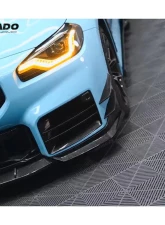 Carbonado DryCF AD Style Front Splitter Lip BMW M2 G87 2021-2024                                     - DRYCFG87-MAN-AD-FL - Image 4
