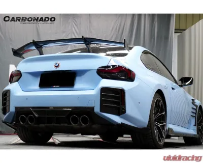 Carbonado DryFGCF AD Style Rear Bumper Canards BMW M2 G87 2021-2024 - DRYFGCFG87-MAN-AD-RBCRD