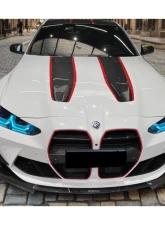 Carbonado DryCF D3 Style Front Lip Splitter with Winglets for BMW M3 M4 2021-2024                                     - DRYCFG8X-OD-D3-FL SET - Image 12