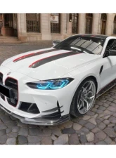 Carbonado DryCF D3 Style Front Lip Splitter with Winglets for BMW M3 M4 2021-2024                                     - DRYCFG8X-OD-D3-FL SET - Image 13