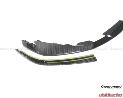 Carbonado DryCF D3 Style Front Lip Splitter with Winglets for BMW M3 M4 2021-2024 - DRYCFG8X-OD-D3-FL SET