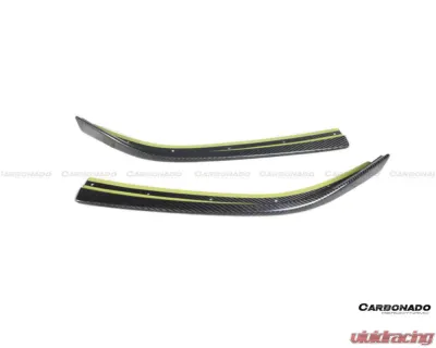 Carbonado DryCF D3 Style Front Lip Splitter with Winglets for BMW M3 M4 2021-2024 - DRYCFG8X-OD-D3-FL SET