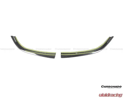 Carbonado DryCF D3 Style Front Lip Splitter with Winglets for BMW M3 M4 2021-2024 - DRYCFG8X-OD-D3-FL SET