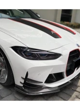Carbonado DryCF D3 Style Front Lip Splitter with Winglets for BMW M3 M4 2021-2024                                     - DRYCFG8X-OD-D3-FL SET - Image 10