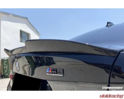 Carbonado Carbon Fiber Trunk Spoiler for BMW M3 G80 2021-2024, MTN Style, DRYCF Material - DRYCFG8X-OD-MTN-TS