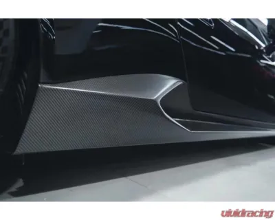 Carbonado DryCF Matte N Style Side Skirts Lamborghini Huracan 2015-2025 - MTDRYCFHURACANEVO-OD-N-SS