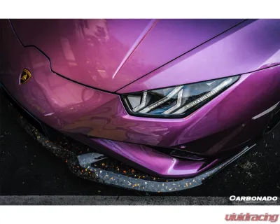Lamborghini Huracan EVO 2019-2023 Carbonado Dry Carbon Front Lip OD Style - DRYCFHuracanEVORWDOD-FL