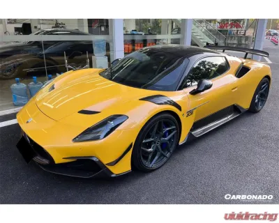 Carbonado Dry Carbon Fiber Front Lip Splitter for Maserati MC20 2020-2024 NVT Style - DRYCFMC20-OD-NVT-FLS