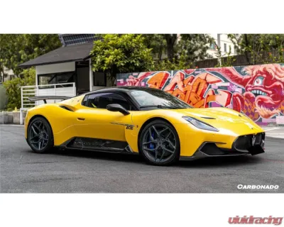 Carbonado Dry Carbon Fiber Front Lip Splitter for Maserati MC20 2020-2024 NVT Style - DRYCFMC20-OD-NVT-FLS