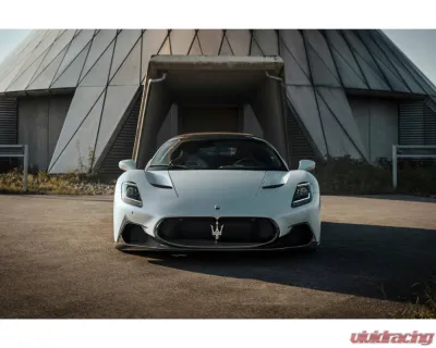 Carbonado Dry Carbon Fiber Front Lip Splitter for Maserati MC20 2020-2024 NVT Style - DRYCFMC20-OD-NVT-FLS