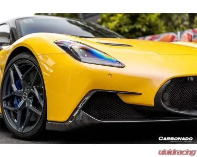 Carbonado Dry Carbon Fiber Front Lip Splitter for Maserati MC20 2020-2024 NVT Style - DRYCFMC20-OD-NVT-FLS