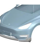 Carbonado DryCF AD Style Front Daytime Running Light Covers Tesla Model Y 2020-2024                                     - DRYCFModelY-MAN-AD-DRLC - Image 3