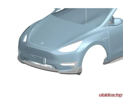 Carbonado DryCF AD Style Front Daytime Running Light Covers Tesla Model Y 2020-2024 - DRYCFModelY-MAN-AD-DRLC