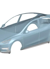 Carbonado DryCF AD Style Front Daytime Running Light Covers Tesla Model Y 2020-2024                                     - DRYCFModelY-MAN-AD-DRLC - Image 3