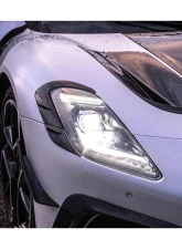 Carbonado DryCF MSY Style Front Bumper Canards Maserati MC20 2020-2024                                     - DRYCFOD-MC20MSY-CRD - Image 2