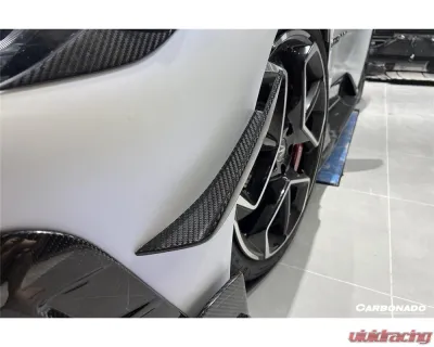 Carbonado DryCF MSY Style Front Bumper Canards Maserati MC20 2020-2024 - DRYCFOD-MC20MSY-CRD